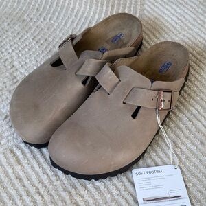 Birkenstock Boston Soft Footbed Oiled Leather Tobacco Brown